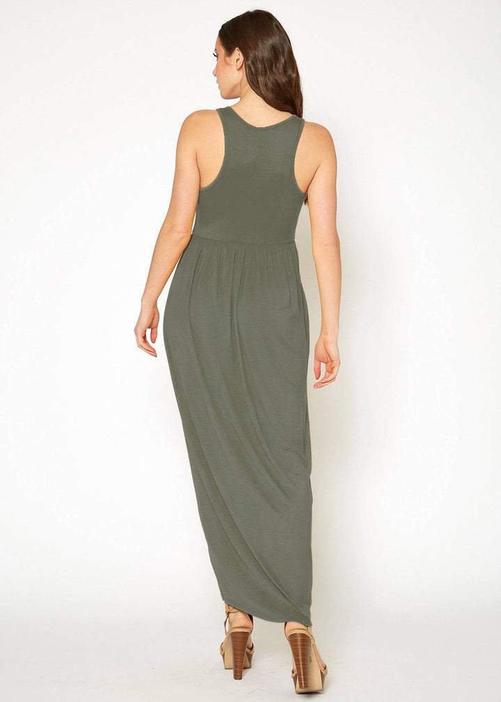 Bellatrix Women's Sleeveless Pleated Maxi Dress