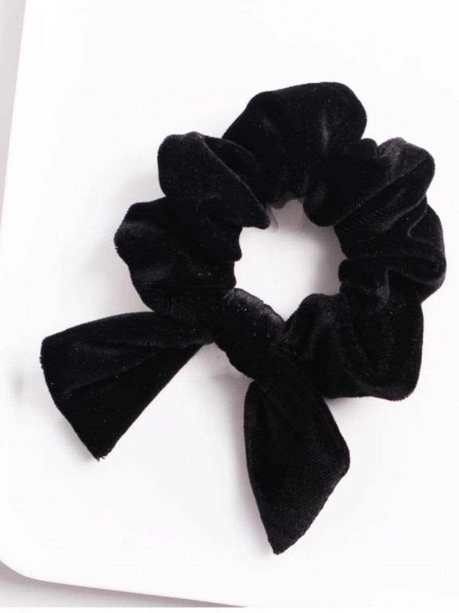 Velvet Scrunchie with Bow