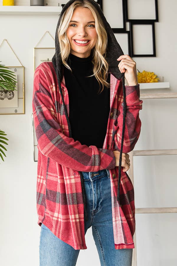 Plaid Hooded Flannel