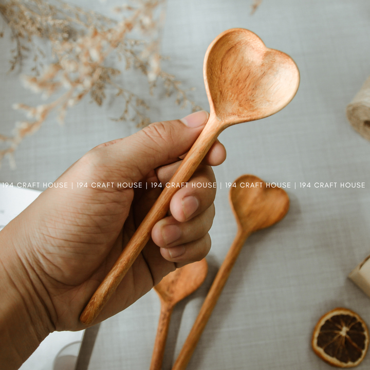 Engraved Wooden Heart Spoon