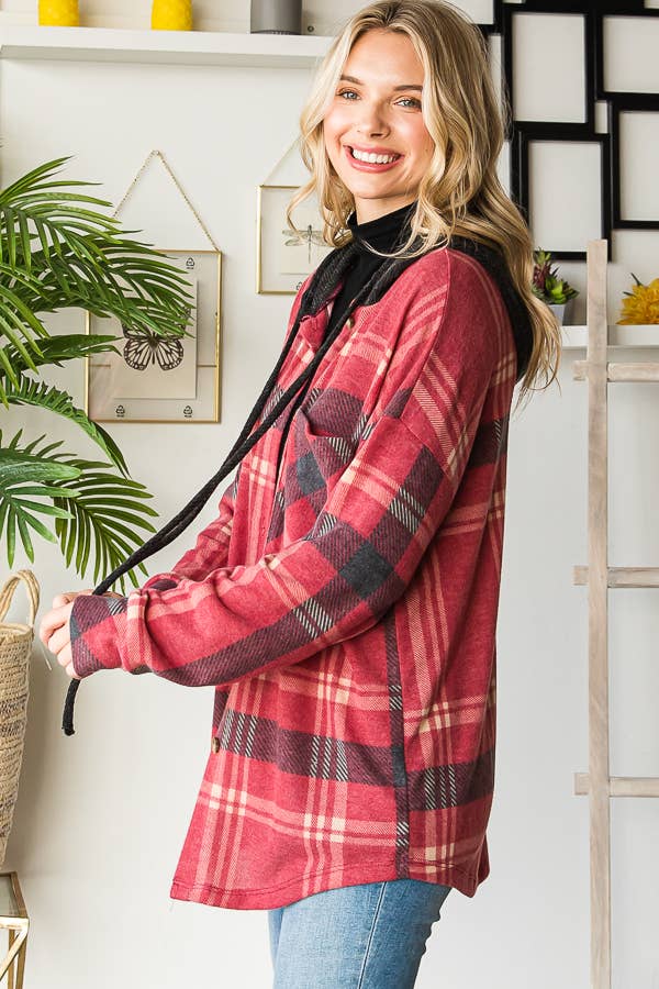 Plaid Hooded Flannel