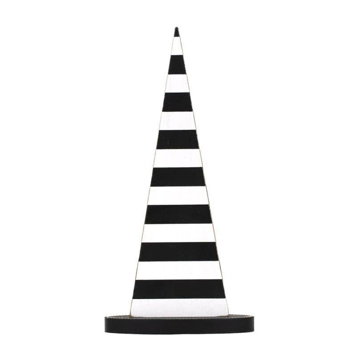 Wood witch hat decor