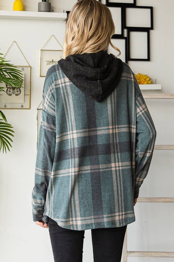 Plaid Hooded Flannel