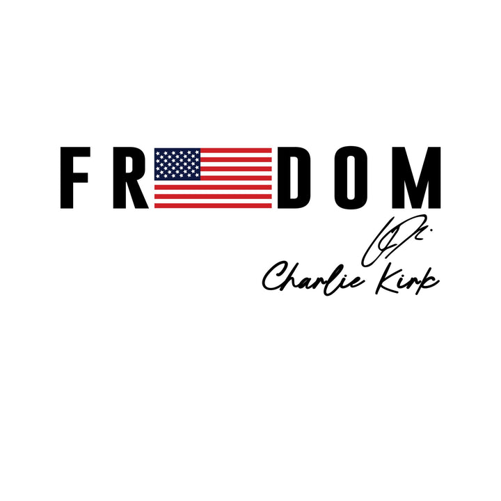 Freedom flag with signature
