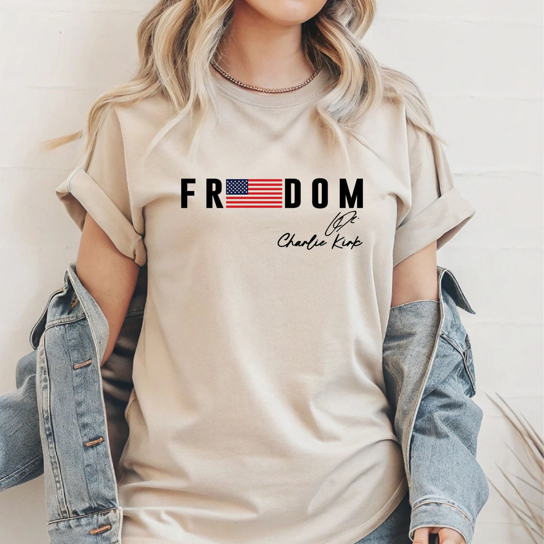 Freedom flag with signature