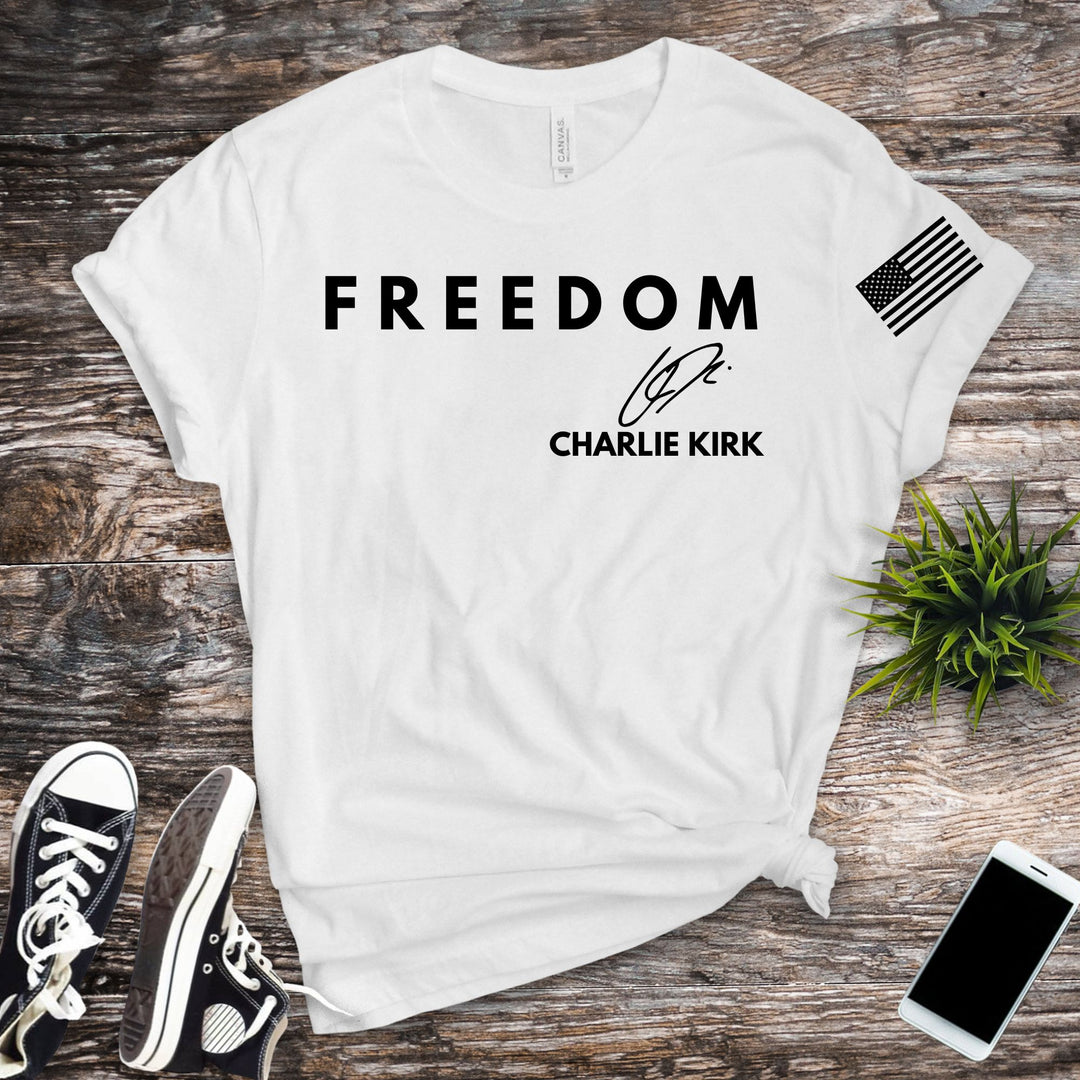 Charlie Kirk- Freedom with signature shirt