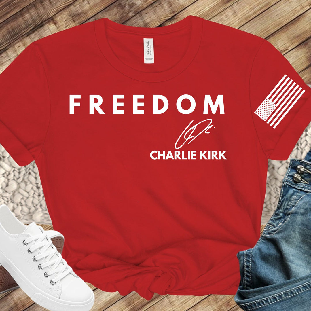 Charlie Kirk- Freedom with signature shirt