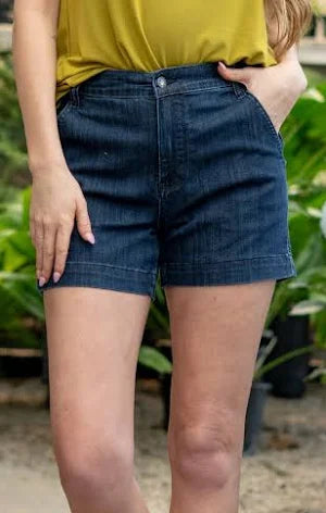 Trouser Fit High Rise Denim Shorts-Judy Blue 15290