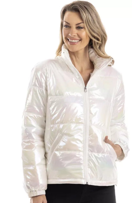 Katydid Iridescent Lightweight Puffer Jacket