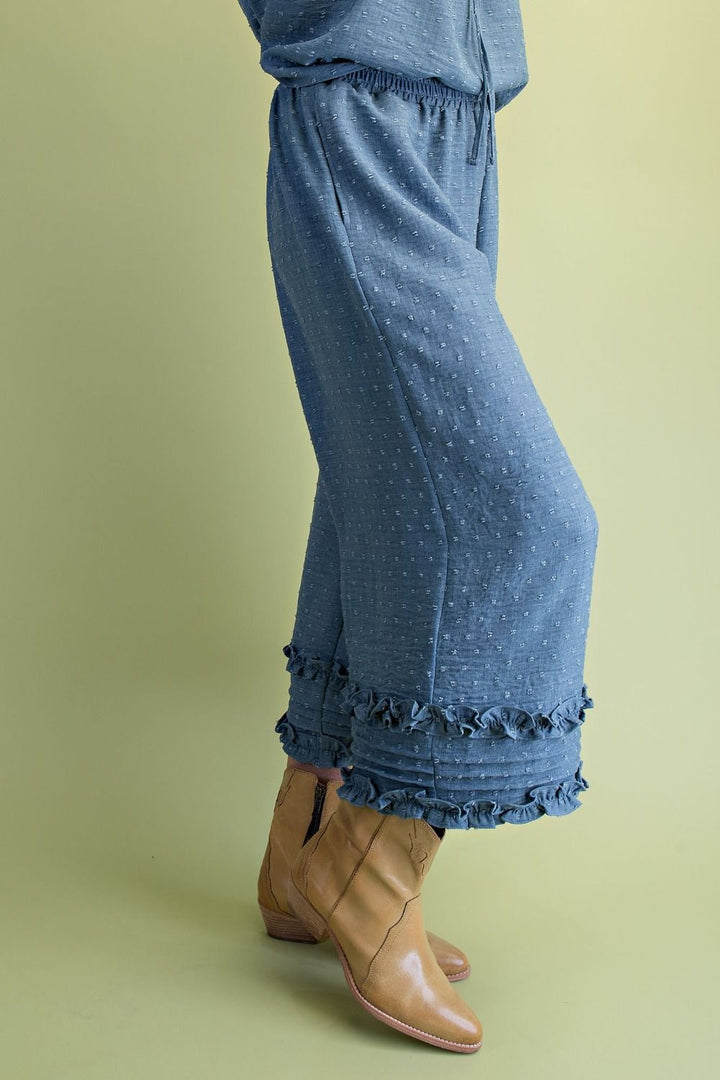POMPOM WOVEN PANTS