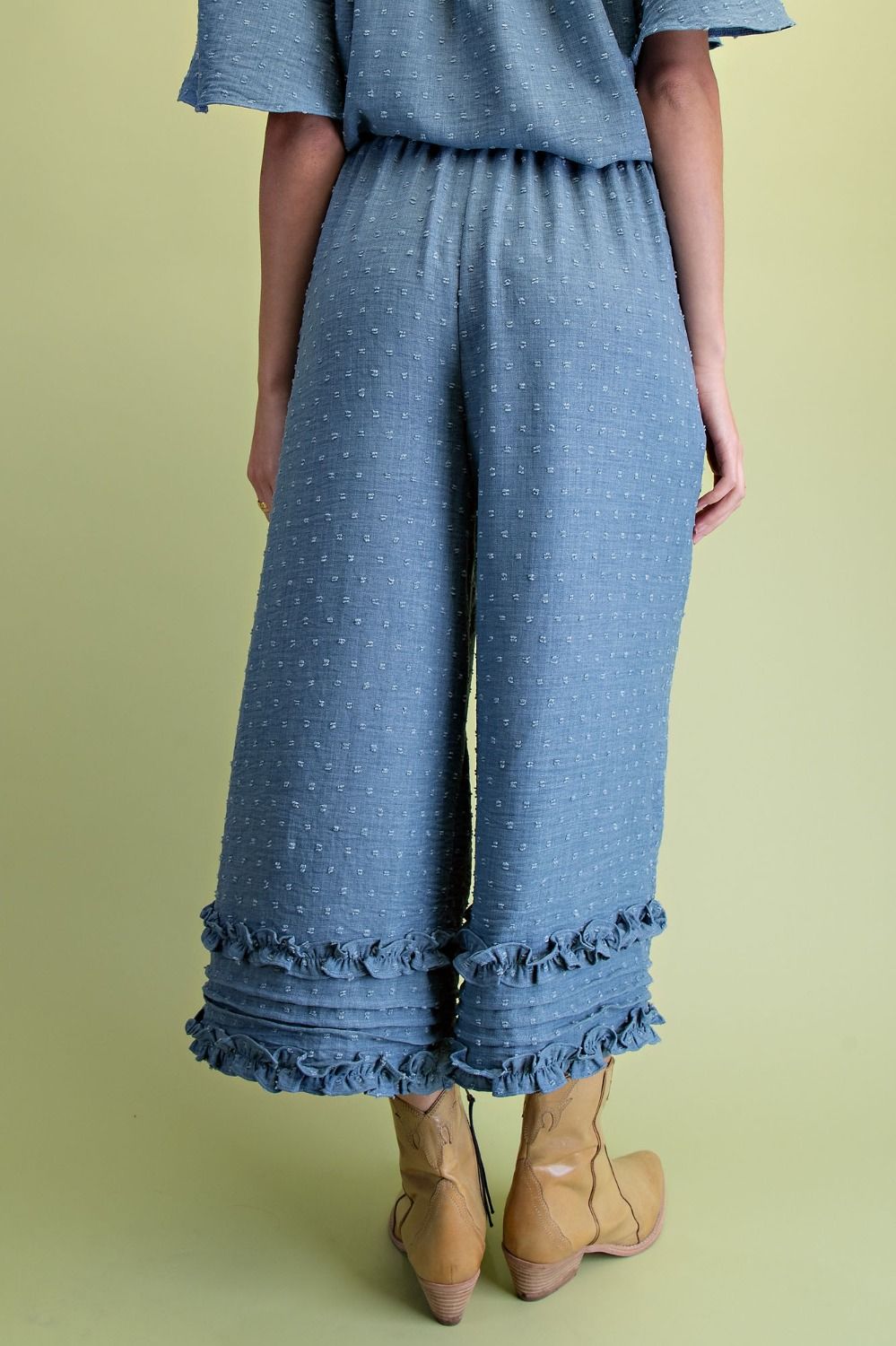 POMPOM WOVEN PANTS