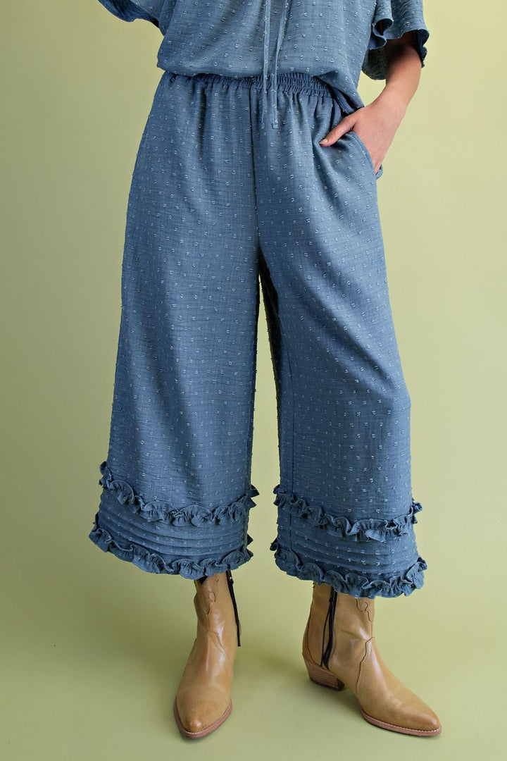 POMPOM WOVEN PANTS