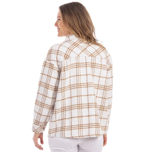 Tan/Cream Plaid Shacket